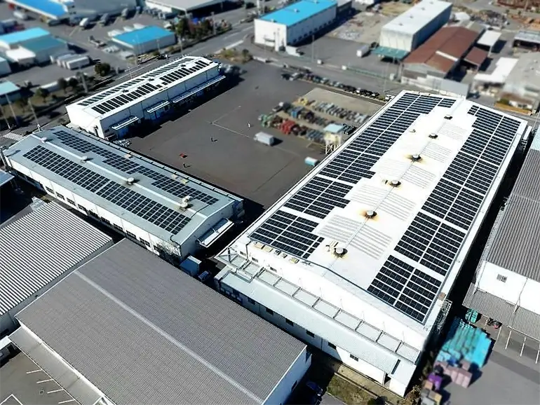 施工実績_自家消費型太陽光発電_愛媛県新居浜市_工場屋根上