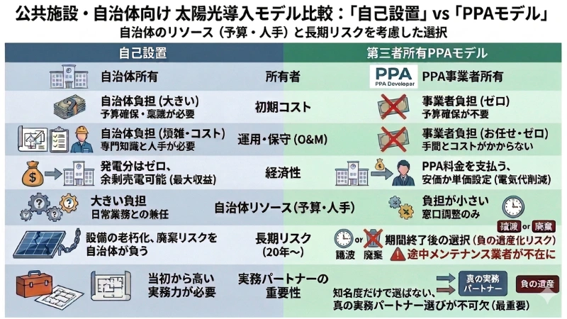公共施設・自治体向け太陽光発電導入モデル比較