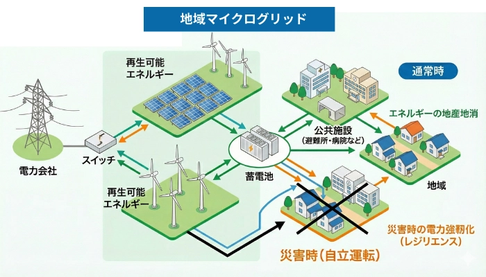地域マイクログリッド_公共施設の脱炭素化支援_ユニバーサルエコロジー