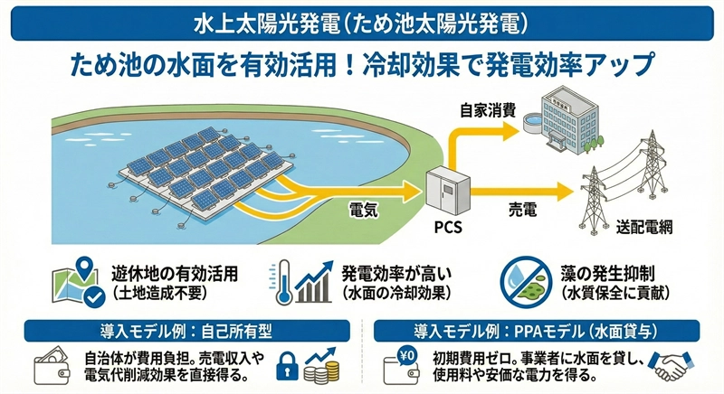 水上太陽光発電_公共施設の脱炭素化支援_ユニバーサルエコロジー