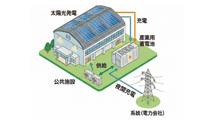 産業用蓄電池_公共施設の脱炭素化支援_ユニバーサルエコロジー
