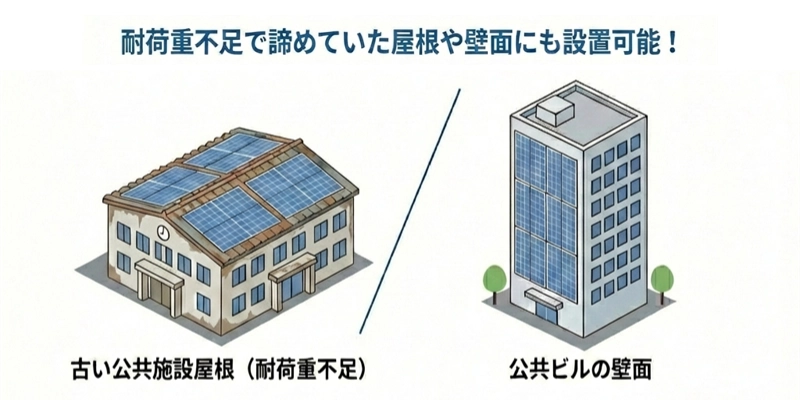 軽量太陽光パネル_公共施設の脱炭素化支援_ユニバーサルエコロジー