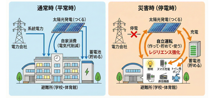 避難所の防災機能レジリエンス強化_公共施設の脱炭素化支援_ユニバーサルエコロジー