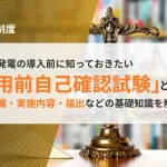 使用前自己確認試験とは